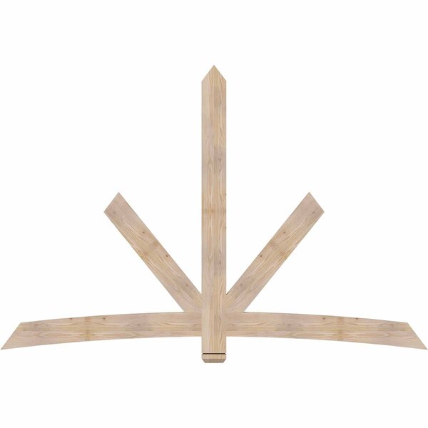 Ekena Millwork Alberta Smooth Timber Gable Bracket, Douglas Fir, 96"W x 64"H x 1 1/2"D x 5 1/2"F, 16/12 Pitch GBW096X64X0206ALB00SDF - main